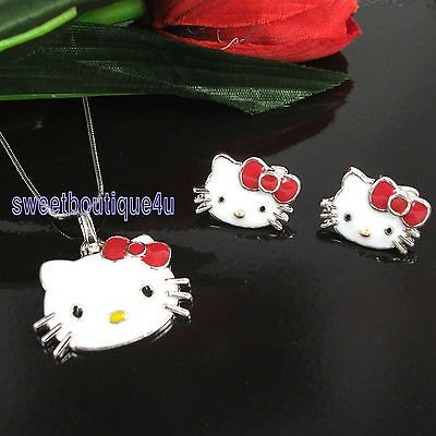 hello kitty chain earring