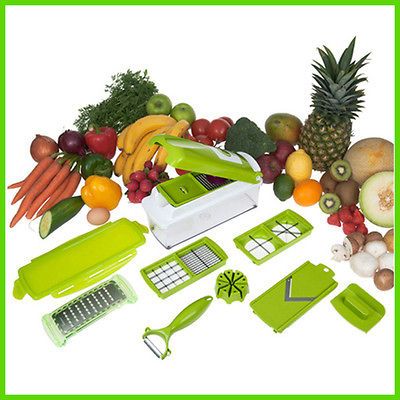 Fruit Dicer Slicer Food Cutter Processor Chop Chopper Nicer Peeler Kit