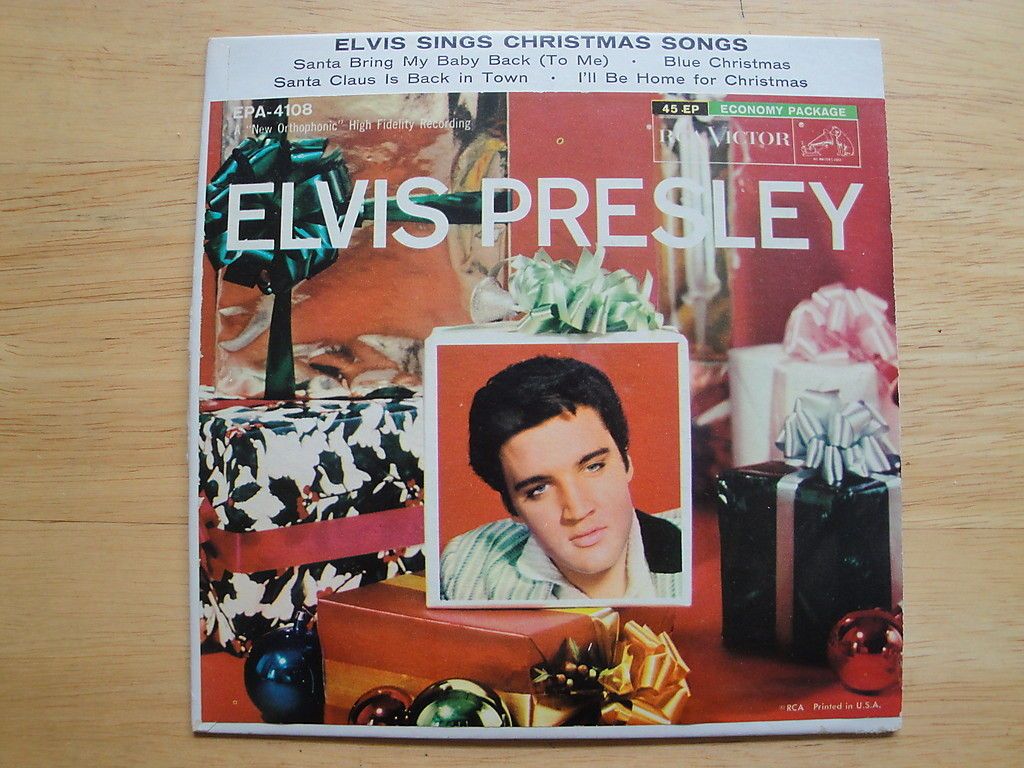 Elvis Presley Sings Christmas Songs 7 45 rpm Record