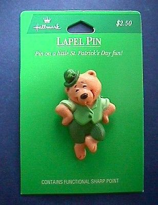 Jig DANCING BEAR Pin ST PATRICK DAY Brooch Vintage Holiday Vtg Jewerly