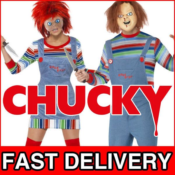 Chucky Doll Mens & Ladies Halloween Childs Play Fancy Dress Costume