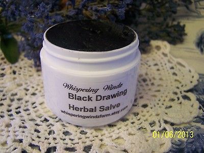 Black Drawing Salve   Herbal   Old Fashion Natural   2oz size