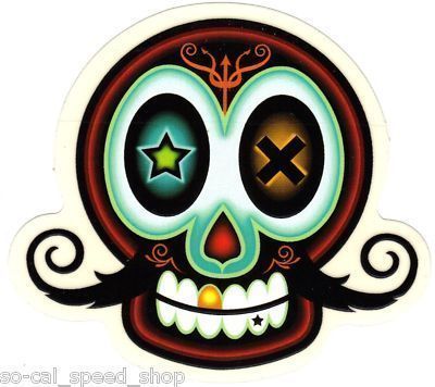 CUSTOM DECAL MUSTACHE SKULL GASSER LOWRIDER BOMB CHOPPER BOBBER BIKE