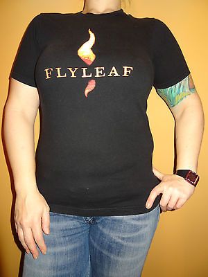 Rare Hard To Find Flyleaf Flame T shirt Size Mens S Juniors L Rock