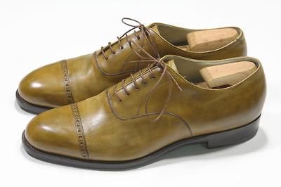 SILVANO LATTANZI* $7,000 Bespoke Light Brown Cap Toe Handmade Dress