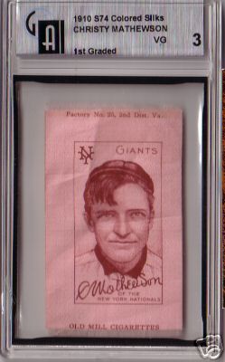 1910 S74 CHRISTY MATHEWSON Colored Silks (GAI 3) HOF