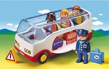 123 Airport City Shuttle Shape Sorting Bus With 4 Figures NEW