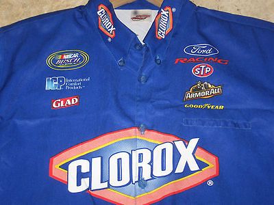 Race Used Pit Crew Shirt, BUSCH SERIES, CLOROX, STP, FORD, SUNOCO