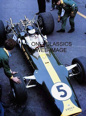 1967 JIM CLARK LOTUS GRAND PRIX FORMULA ONE AUTO RACING POSTER  ACTION