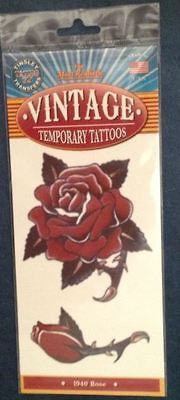 Henna Fake TATTOO VINTAGE ROSE (2 in package) adult only VERY