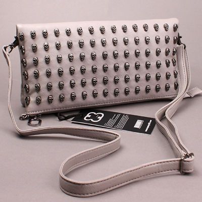 BB365 New Skull clutch messager shoulder Bag WOMENS HANDBAG Gray