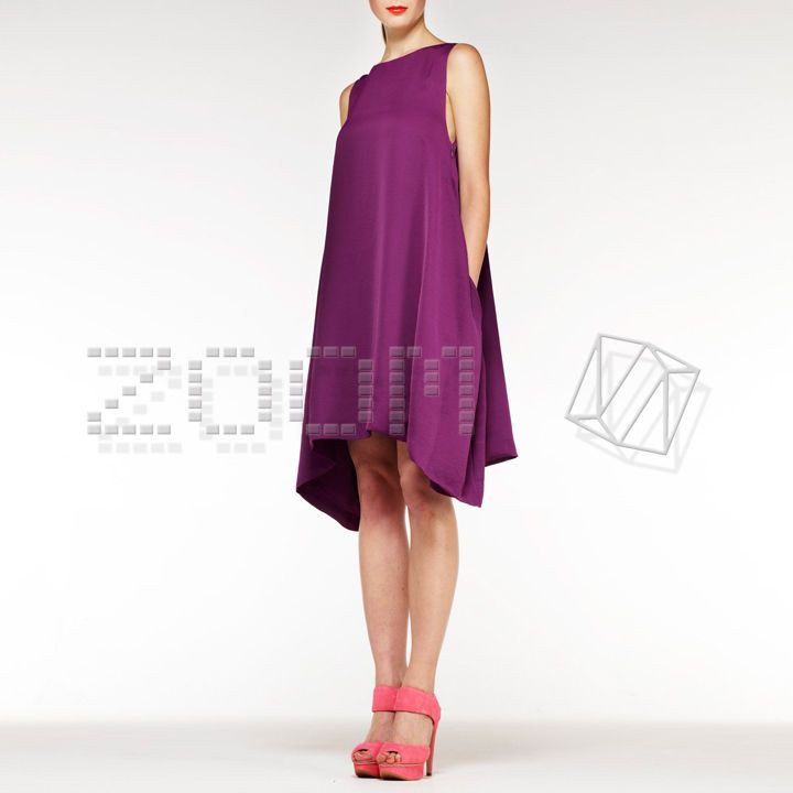 Aqua @ Egg Mini Cocoon Shape Dress in PURPLE UK6 12 buy any2 Free