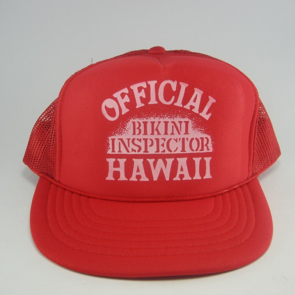VTG Hawaii Official Bikini Inspector Trucker Hawaii Funny Snapback