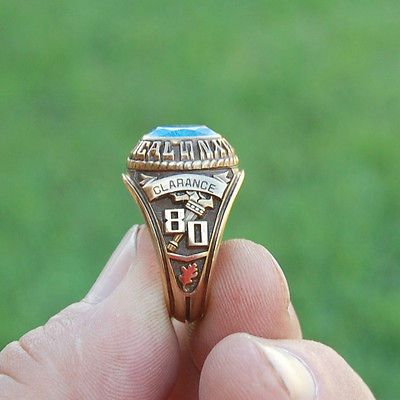 10K GOLD CLASS RING 1980 BROOKLYN TECHNICAL HIGH SCHOOL (15478 3)