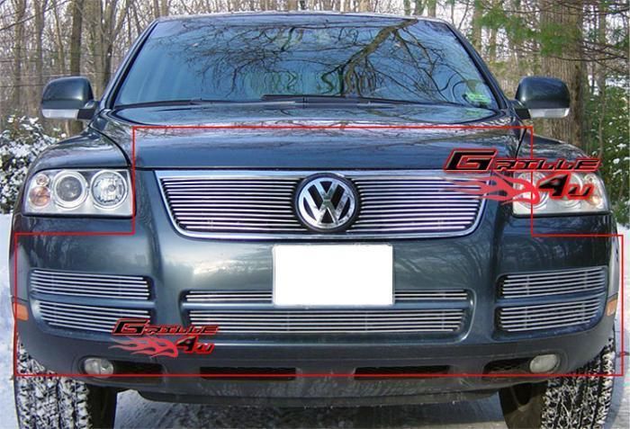 03 07 Volkswagen VW Touareg V6 Billet Grille Combo (Fits Touareg 2005