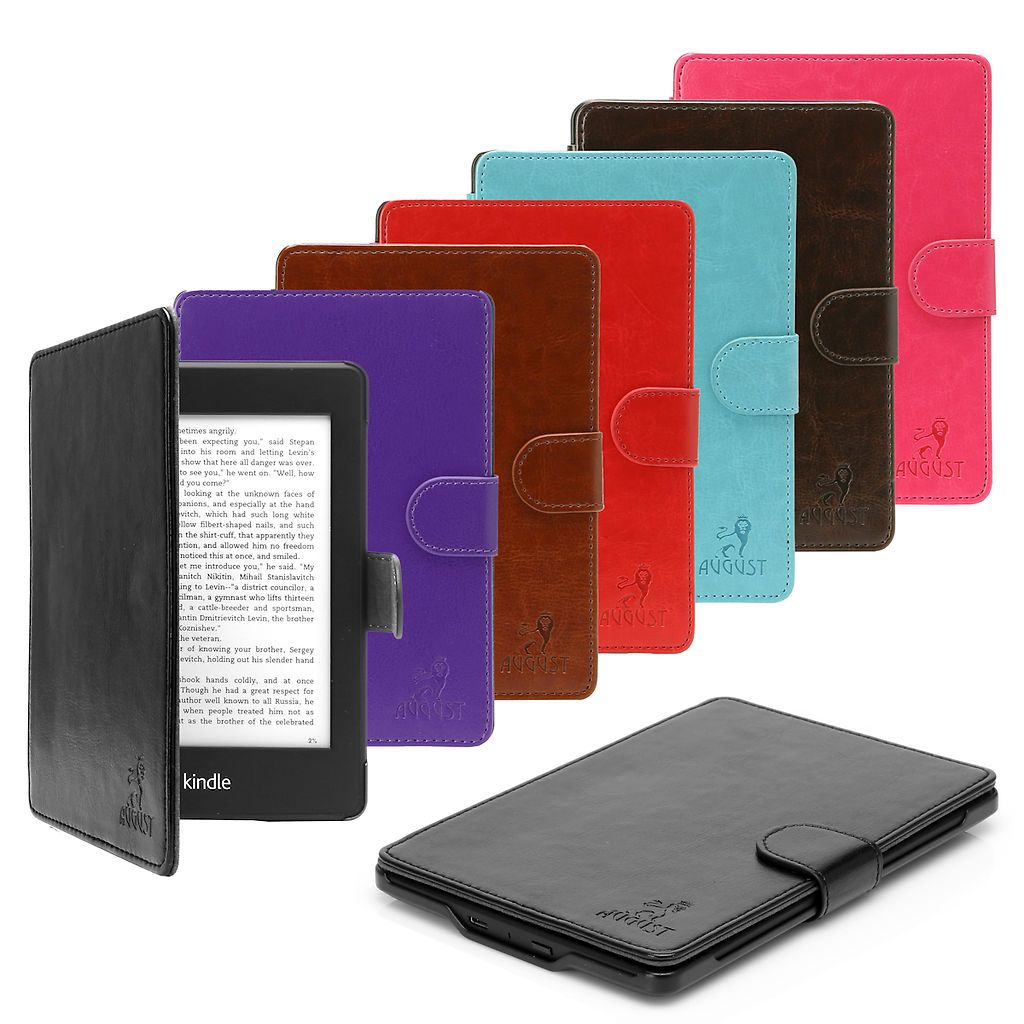 LEATHER HARD COVER CASE FOR  KINDLE PAPERWHITE + FAST SHIPPING