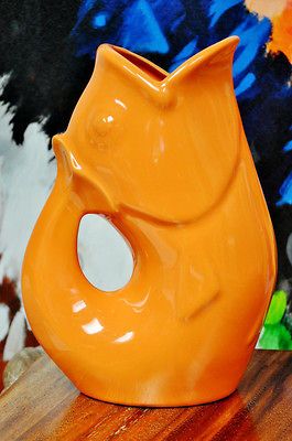 Gurgle Pot Large, Salt & Pepper shaker TANGERINE ORANGE set