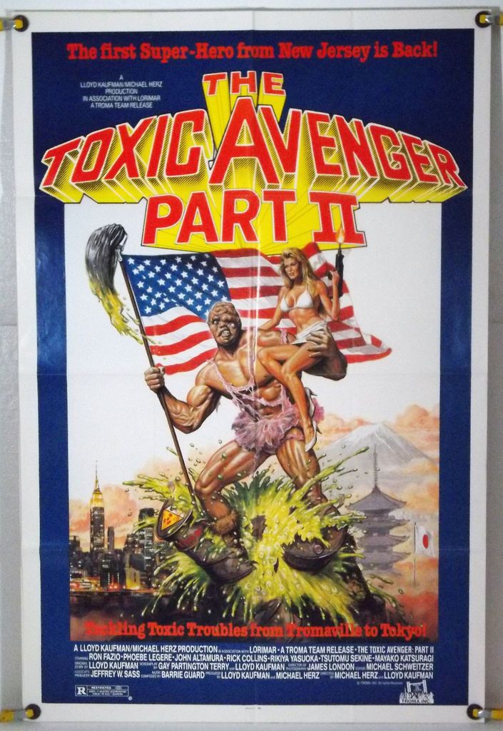 AVENGER PART II FF ORIG 1SH MOVIE POSTER TROMA HORROR COMEDY (1989