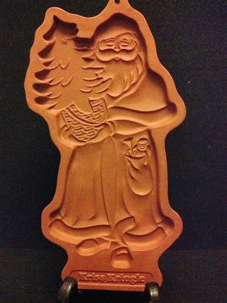 LONGABERGER Cookie Mold 1991 KRISS KRINGLE Old World Santa CHRISTMAS