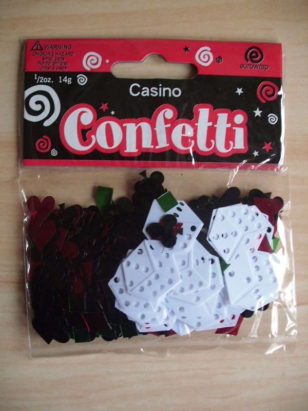 CASINO CONFETTI / TABLE/ENVELOPE DECOR ~ NOW 99p