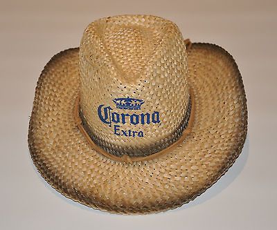 NEW CORONA EXTRA BEER STRAW RAFFIA WESTERN COWBOY HAT