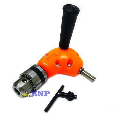 Right Angle Drill Adaptor Attachment Metal Gear Fits Most Drills