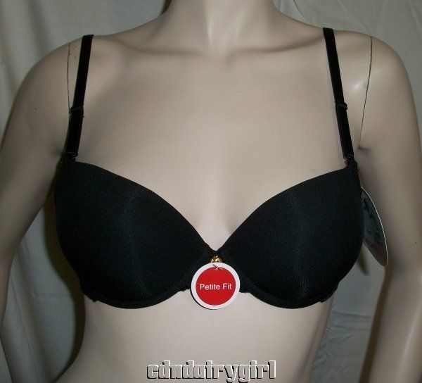 NWT BLACK TRIUMPH UNDERWIRE PUSH UP CONVERTIBLE BRA 36B 80B 881808