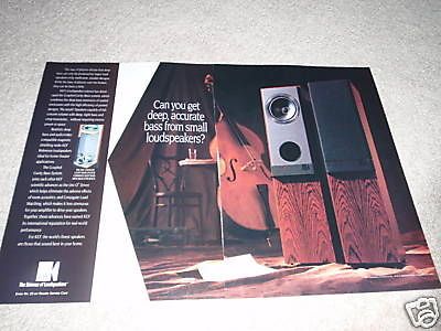 KEF Speaker Ad from 1993, 2 pages, high end uni Q 2