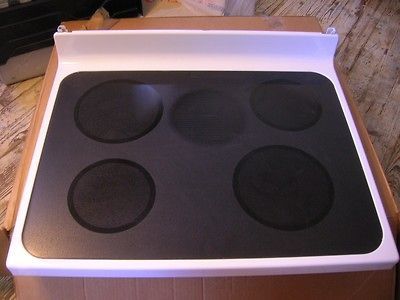 GE Black Glass Stovetop White Range Part# WB62T10060 $408 NEW