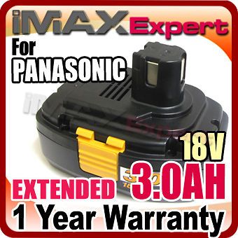 18V 3000MAH Battery ft Panasonic 18 Volt Cordless Drill