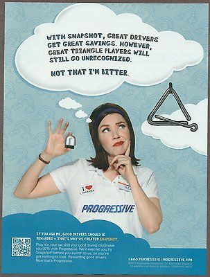 Progressive Insurance 2012 magazine print ad, Flo advertisement