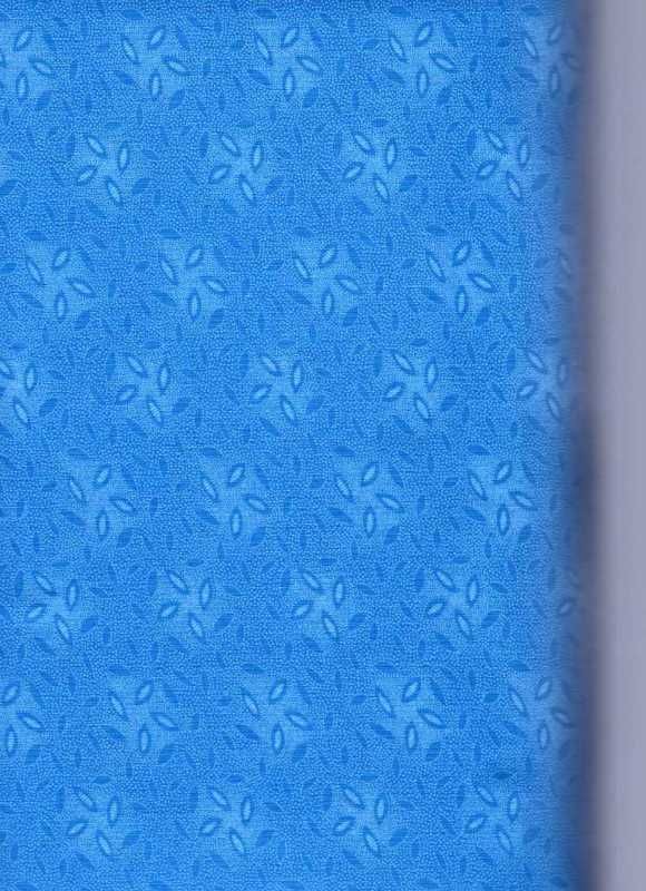 Northcott China Doll Blue Leaves Cotton Quilting/Sewin​g Fabric 1YD