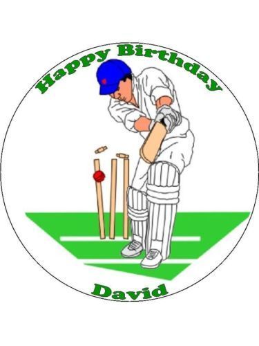 Cricket theme 7.5 Icing cake topper