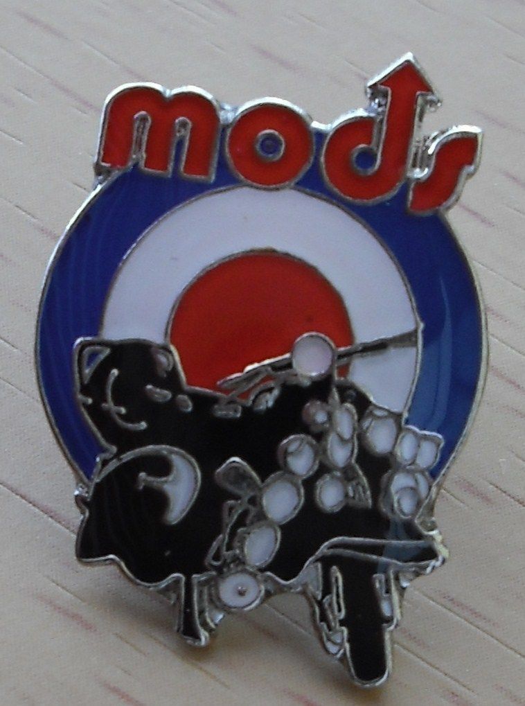 MODS TARGET RAF VESPA SCOOTER PIN BADGE 4 PARKER MA1 JACKET COAT HAT