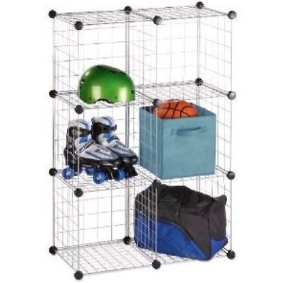 Honey Can Do SHF 01794 6 Storage Cubes, Stacking Wire Cube Set New