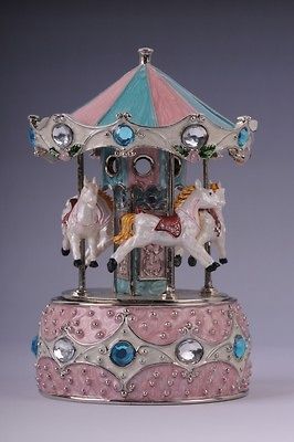 horses with music by Keren Kopal Swarovski Crystal Jewelry box