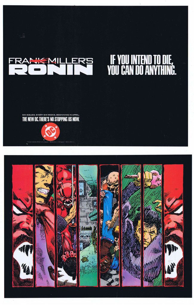 Ronin Promotional Poster 1983 Frank Miller DC 10 x 13