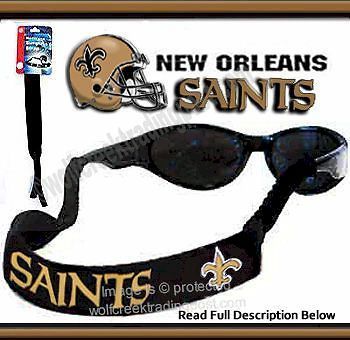 SAINTS STRAP for SUNGLASSES or READING GLASSES NFL CROAKIES   SALE