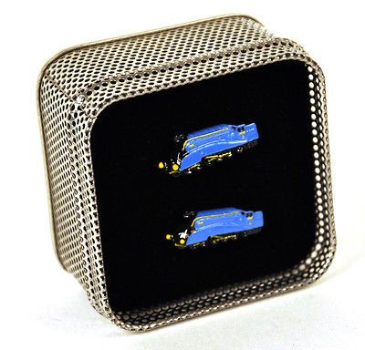 Mallard Blue Train Cufflinks