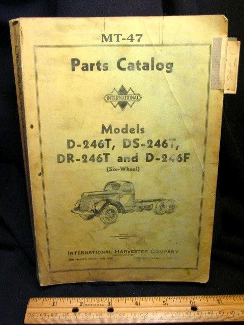 1937 1938 1939 INTERNATIONAL Truck Parts Manual  ORIG