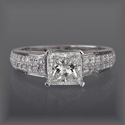 Newly listed 2 3/4 CARAT PRINCESS CUT DIAMOND ENGAGEMENT RING VVS H