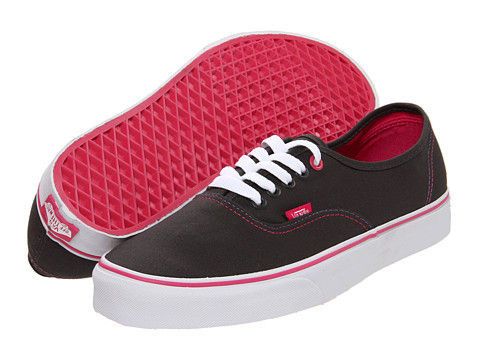 NEW VANS AUTHENTIC POP DARK SHADOW GREY PINK CANVAS SKATE SHOES