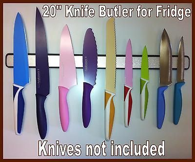 20 KNIFE BUTLER FRIDGE 2Sided All Rubber Magnetic Knife Rack For Side