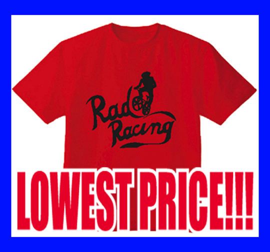 RAD RACING T SHIRT ★★ CRU JONES BMX 1986 MOVIE ★LOWEST PRICE