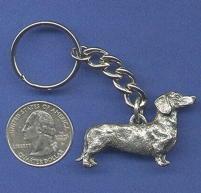 SALE 16% OFF   DACHSHUND (Shorthair) KEYCHAIN   PENDANT   PEWTER