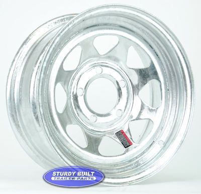 Boat Trailer Parts WHEELS 14 GALVANIZED 5 Bolt Rim 5 on 4 1/2