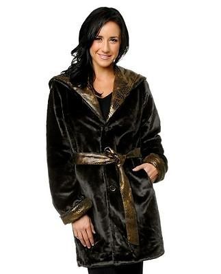 Dale Dressin Reversible Snake Print Faux Fur Coat $249