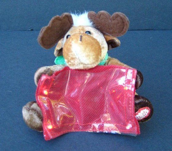 MOOSE Musical Silent Night LIGHTS UP Plush Stuffed Toy DAN DEE B200