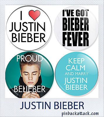 JUSTIN BIEBER KEEP CALM BIEBER FEVER one inch 1 25mm buttons badges