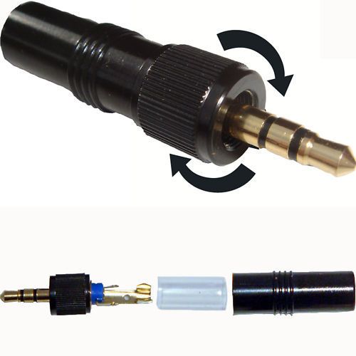 SENNHEISER STEREO 3.5mm SCREW LOCK LOCKING JACK PLUG